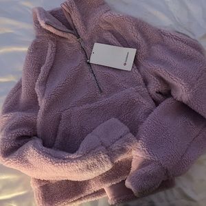 Lululemon Half Zip Fleece Scuba in Pink Peony NWT Size XS/S